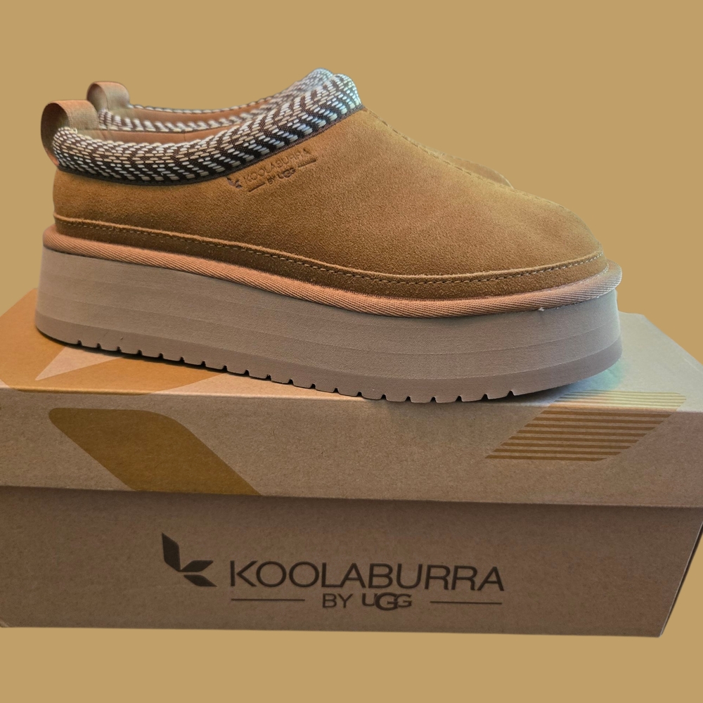 Koolaburra Tan Platform Mules